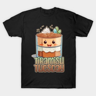 Tiramisu Tuesday Foodie Design T-Shirt